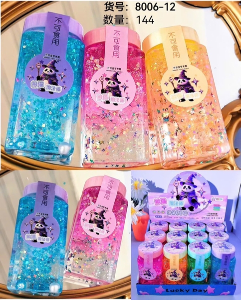 8006-12 HỘP 12 HŨ SLIME THUẬT SĨ GẤU TRÚC