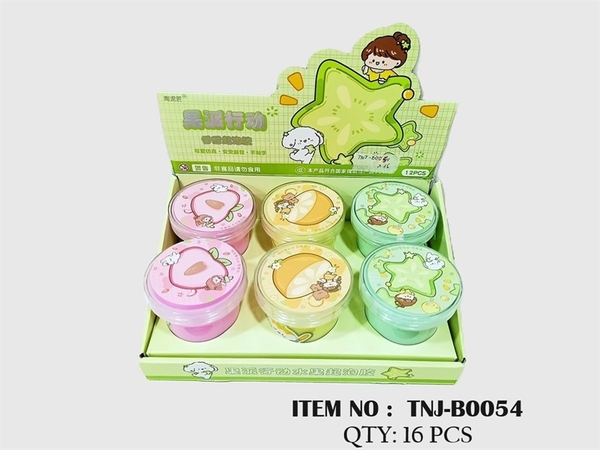 TNJ-B0054  HỘP 6 HŨ SLIME MÀU TRÀ SỮA