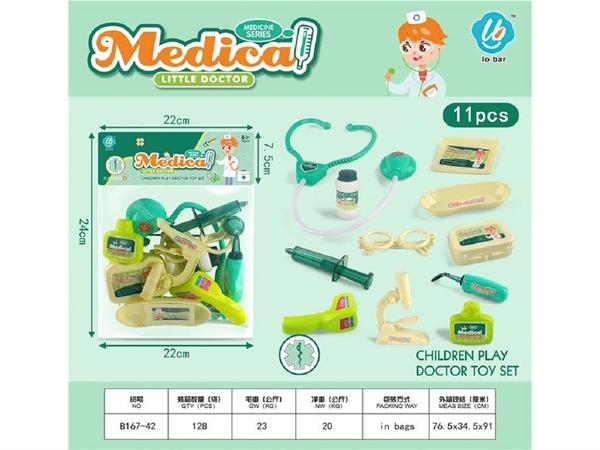 B167-42  TÚI BÁC SĨ TAI NGHE, MẮT KIẾNG, NHIỆT KẾ, KIM TIÊM   B167-