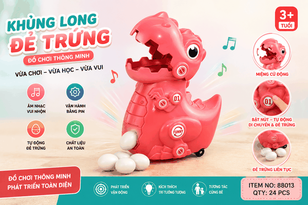 LD-X138 KHỦNG LONG PIN ĐẺ TRỨNG Dinosaur Lồng Đèn