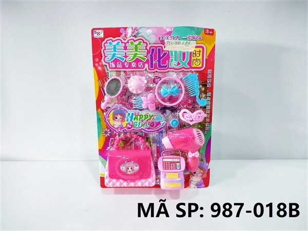 987-018B  VỈ TRANG ĐIỂM MÁY SẤY, TÚI XÁCH, MÁY TÍNH TIỀN SIÊU THỊ, NÓN, GƯƠNG, LƯỢC, KẸP