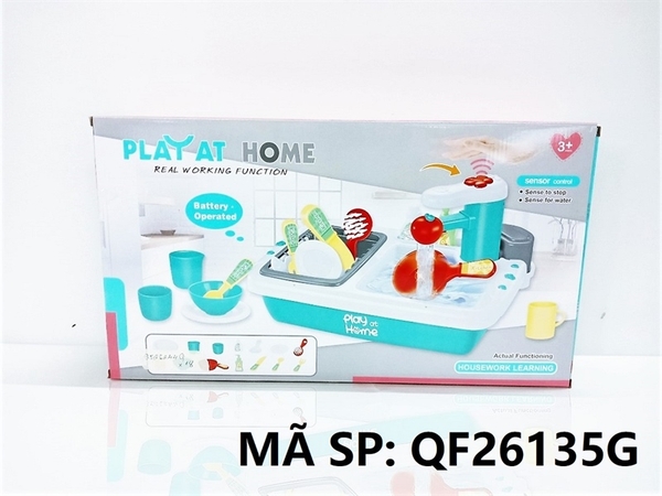 QF26244G HỘP BẾP BỒN RỬA CHÉN PIN Play At Home (XANH)