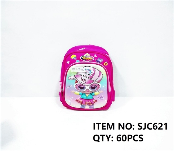 SJC621  TÚI BALO VẢI HỌC SINH BÉ L.O.L