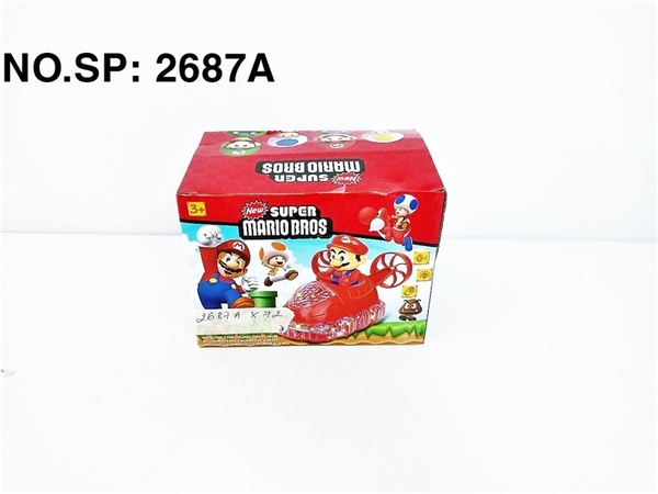 2687A  HỘP MARIO LÁI TÀU PIN NHẠC ĐÈN   Super Mario Bros