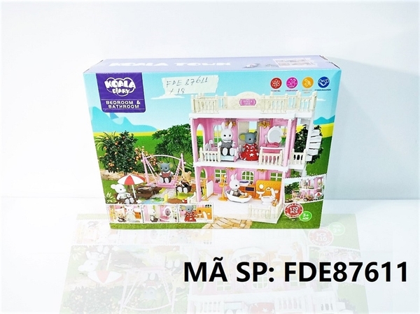 FDE87611  HỘP NỘI THẤT NHÀ GẤU KOALA 170 MIẾNG