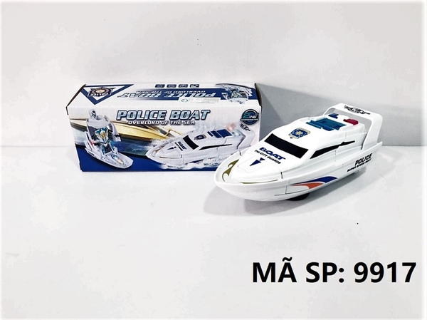 9917  HỘP TÀU CẢNH SÁT (CANO) PIN BIẾN HÌNH ROBO