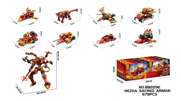 BB229E  HỘP LOGO RÁP ROBO BIẾN HÌNH XE, MÁY BAY ĐỦ MẪU 8C