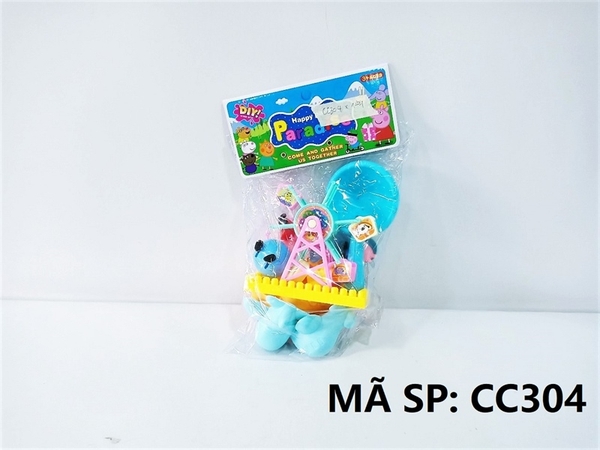 CC304 TÚI HEO HỒNG 4C + ĐU QUAY CÔNG VIÊN, KHUÔN MÁY BAY, TÀU (OPP) Paradies