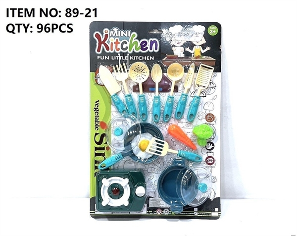 89-21  VỈ BẾP GAS ĐƠN, 1 NỒI, 1 CHẢO, RAU, TRỨNG, GIÁ   89-