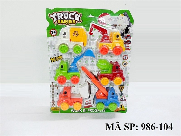 986-104  VỈ XE CÔNG TRÌNH TRỚN 6C ĐỦ MẪU