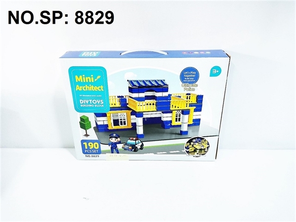 8829  HỘP LOGO RÁP TRỤ SỞ CẢNH SÁT 190 MIẾNG Ultimate Police 8827, 8828, 8829, 8830, 8831