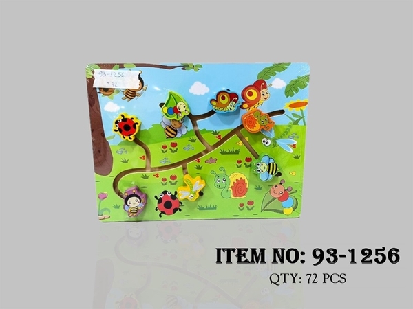 93-1256  BẢNG GỖ XẾP HÌNH CÔN TRÙNG ĐỦ MẪU