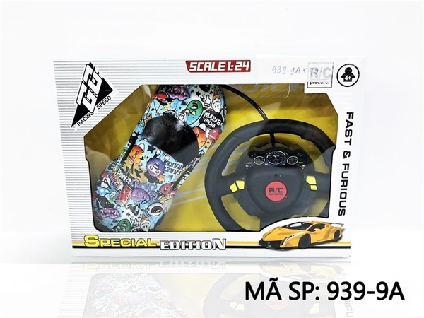 939-9A  HỘP XE HƠI FERRARI ĐIỀU KHIỂN VÔ LĂNG TRÒN, KHÔNG SẠC, TL 1:24   939-8, 939-9