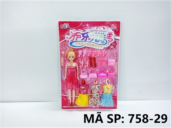 758-29  VỈ BABY 1C 3 ÁO + 6 ĐÔI GIÀY + 5C TÚI XÁCH