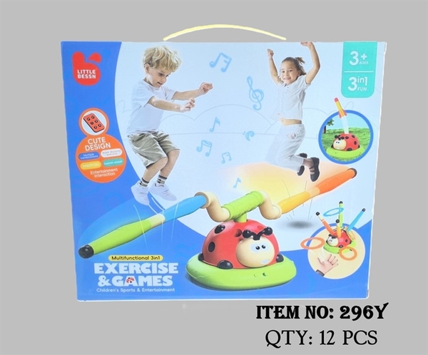 296Y  HỘP TRÒ CHƠI BỌ PIN 3 IN 1 (NHẢY SÀO, THẢY VÒNG, TÊN LỬA)