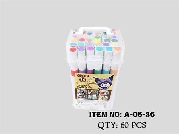 A-06-36  HỘP VIẾT LÔNG MÀU ACRYLIC 36C