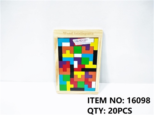 16098  BẢNG GỖ XẾP HÌNH MÀU