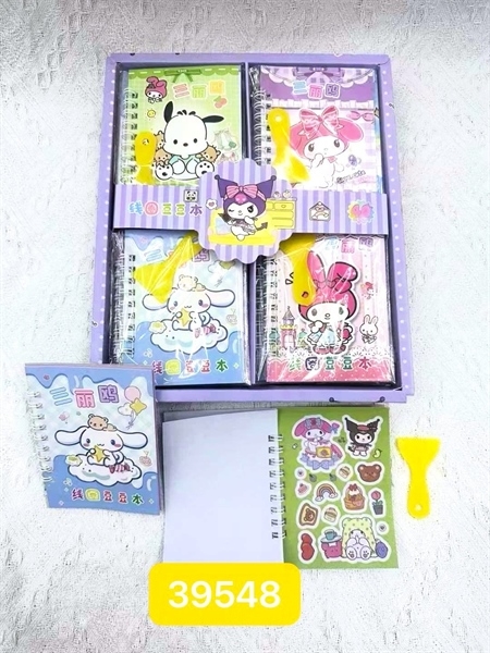 39548  HỘP 40C SỔ MIẾNG DÁN STICKER SANRIO ĐỦ MẪU
