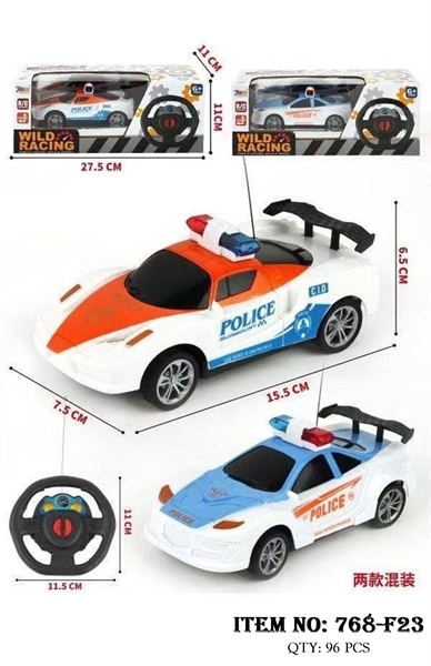 768-F23  HỘP XE HƠI CẢNH SÁT CẢN SAU ĐIỀU KHIỂN 3 ĐỘNG TÁC, VÔ LĂNG TRÒN, CÓ SẠC