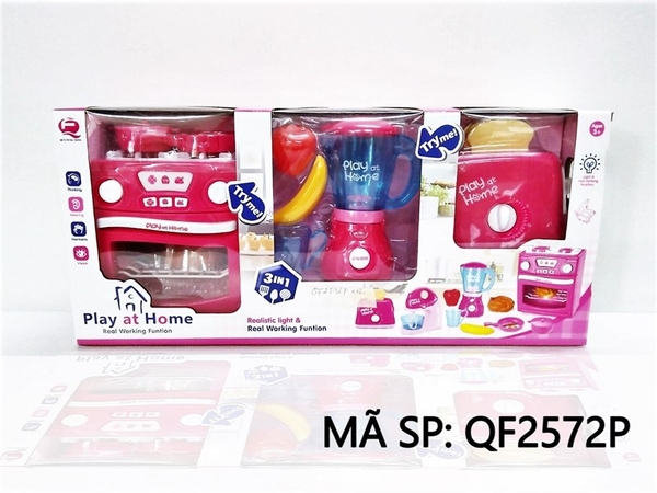QF2572P  HỘP BẾP PIN 3 MÓN (BẾP GAS ĐÔI, MÁY XAY SINH TỐ, MÁY NƯỚNG BÁNH MÌ)   QF2572P, QF2574P