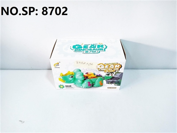 8702  HỘP KHỦNG LONG TÊ GIÁC PIN LƯNG TRONG BÁNH RĂNG GEAR DINOSAUR