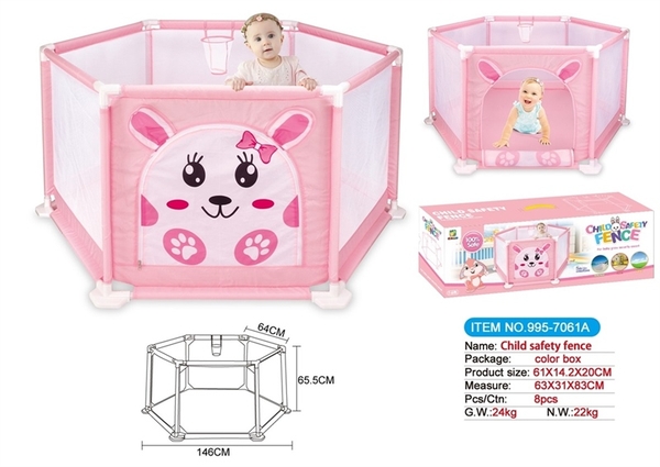 995-7061A  HỘP KHUNG RÀO LỤC GIÁC THỎ HỒNG