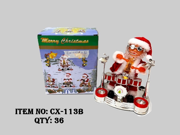 CX-113B  HỘP NOEL PIN ĐÁNH TRỐNG