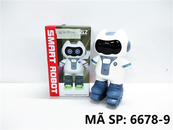6678-9  HỘP ROBO TRƯỢT BĂNG PIN NHẠC ĐÈN NHẢY DANCING