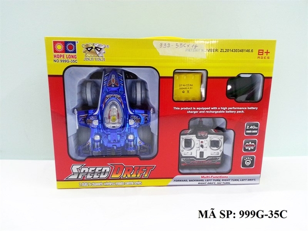 999G-35C  HỘP XE ĐIỀU KHIỂN LỘN NHẠC BÁNH ĐÈN 7 ĐỘNG TÁC, VÔ LĂNG, CÓ SẠC