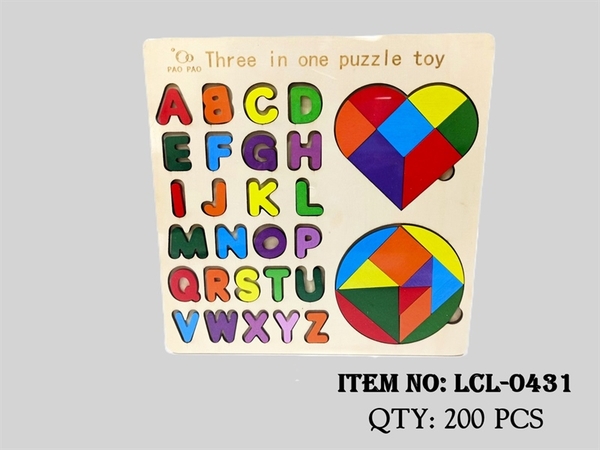 LCL-0431  BẢNG GỖ XẾP HÌNH ĐỦ MẪU