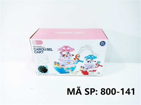 800-141  HỘP BẾP XE ĐẨY KEM, KẸO, NGỰA PIN DÙ