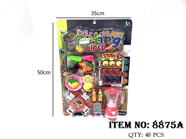 8875A  VỈ BẾP MÁY XAY SINH TỐ, BÀN 4 GHẾ, TRÁI CÂY, KHÂY