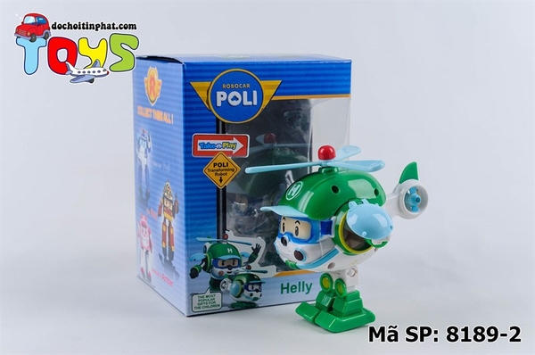 8189-2  HỘP RÁP ROBOCAR POLI MÁY BAY TRỰC THĂNG HELLY (666ABCD)  LÁ CÂY