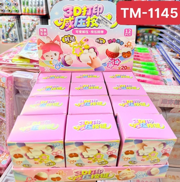 TM-1145 LỐC HỘP MÙ MÓC KHÓA CHAM 12 CÁI