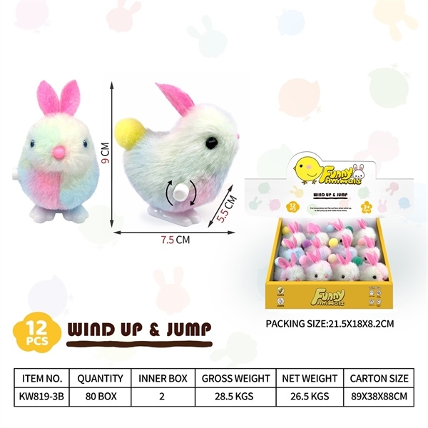 KW819-3B  HỘP THỎ LÔNG CÓT NHẢY 12C