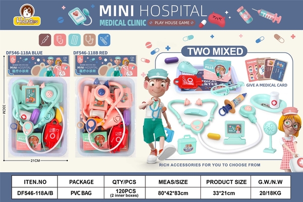 DF546-118AB  TÚI KHAY BÁC SĨ TAI NGHE, BĂNG CÁ NHÂN, KIM TIÊM