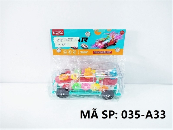 _035-A33  TÚI XE HƠI 7 CHỖ TRONG PIN NHẠC ĐÈN, BÁNH RĂNG (PVC)   Gear   035-A30, 035-A31, 035-A32, 035-A34, 035-A35, 035-A36, 035-A37, 035-A38