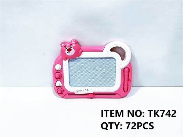 TK742  TÚI BẢNG XÓA GẤU DÂU + VIẾT (OPP)