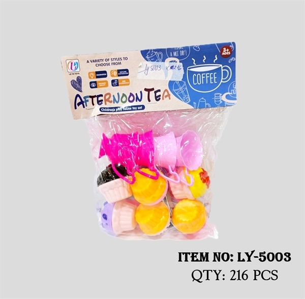 LY-5003  TÚI BẾP BÁNH KEM + 4 LY + NĨA (PVC)