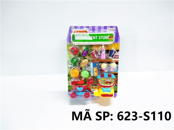 623-S110  VỈ BẾP RAU CỦ, BẮP RANG, NƯỚC NGỌT, XE ĐẨY, MÁY TÍNH TIỀN SIÊU THỊ   Department Store