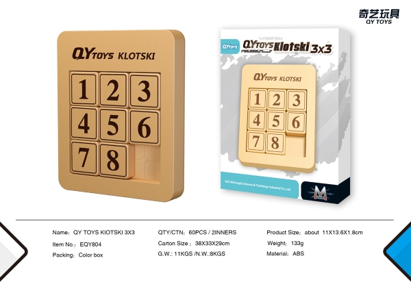 EQY804  HỘP XẾP HÌNH TRƯỢT SỐ 3X3