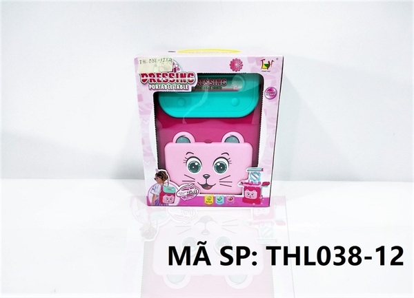 THL038-12  HỘP BALO KỆ TRANG ĐIỂM MÈO 2 IN 1   Dressing Portable