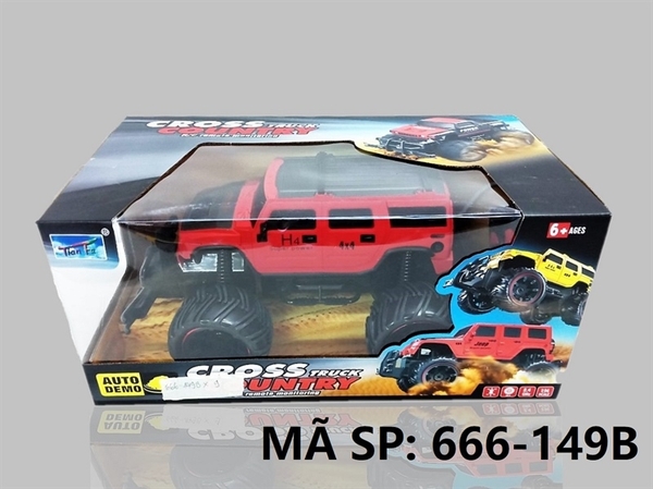 666-149B  HỘP XE ĐỊA HÌNH BÁNH LỚN ĐIỀU KHIỂN 7 ĐỘNG TÁC, CÓ SẠC, TL 1:14