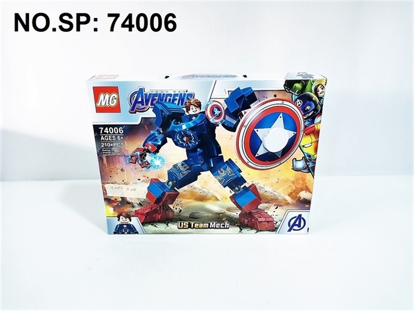 74006  HỘP LOGO RÁP ROBO SN AVENGENS 210 MIẾNG