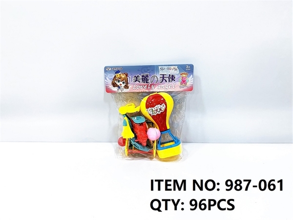 987-061  TÚI CÔNG VIÊN XÍCH ĐU, CẦU TUỘT, KHINH KHÍ CẦU, BẬP BÊNH NGỰA + 1C BABY (PVC)   Lovely Angle   987-060, 987-061, 987-062, 987-063, 987-064, 987-065