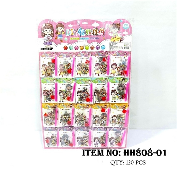 HH808-01  TÚI VỈ 20 TÚI TRANH ĐÍNH ĐÁ ĐỦ MẪU