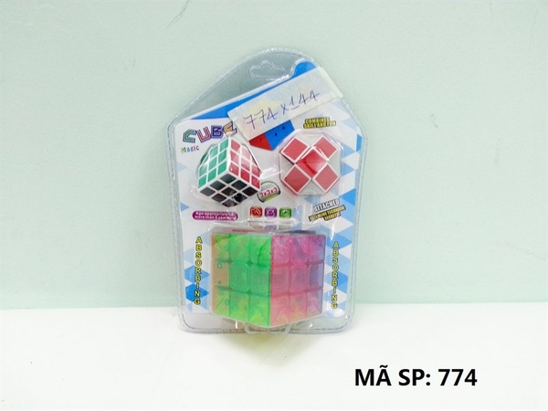 774  VỈ RUBIC 3C 3X3 3 HÀNG (1 LỚN TRONG, 1 NHỎ, 1 TRÒN)