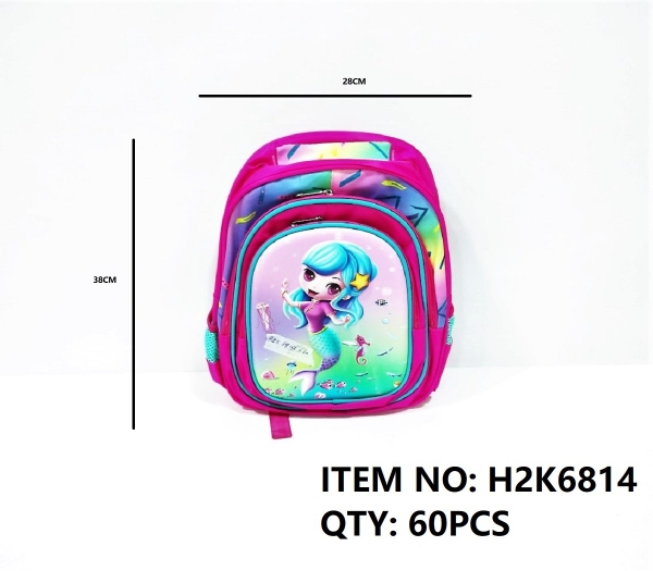 H2K6814  TÚI BALO VẢI HỌC SINH NGƯỜI CÁ, CAPTIAN ĐỦ MẪU