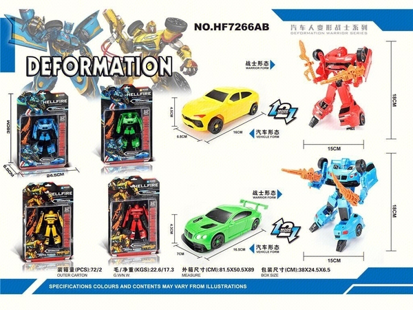 HF7266AB  VỈ RÁP ROBO BIẾN HÌNH XE HƠI ĐỦ MẪU