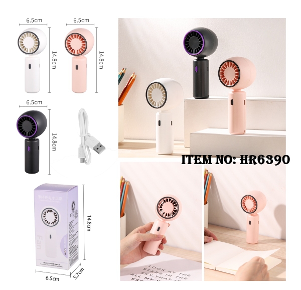 HR6390  HỘP QUẠT PIN CẦM TAY + SẠC